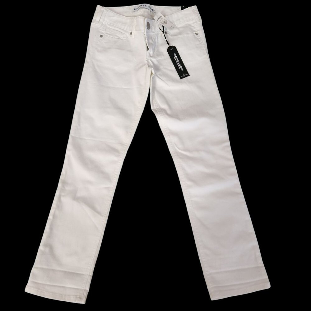 Express Womens Cropped White Legging Jeans Size 0